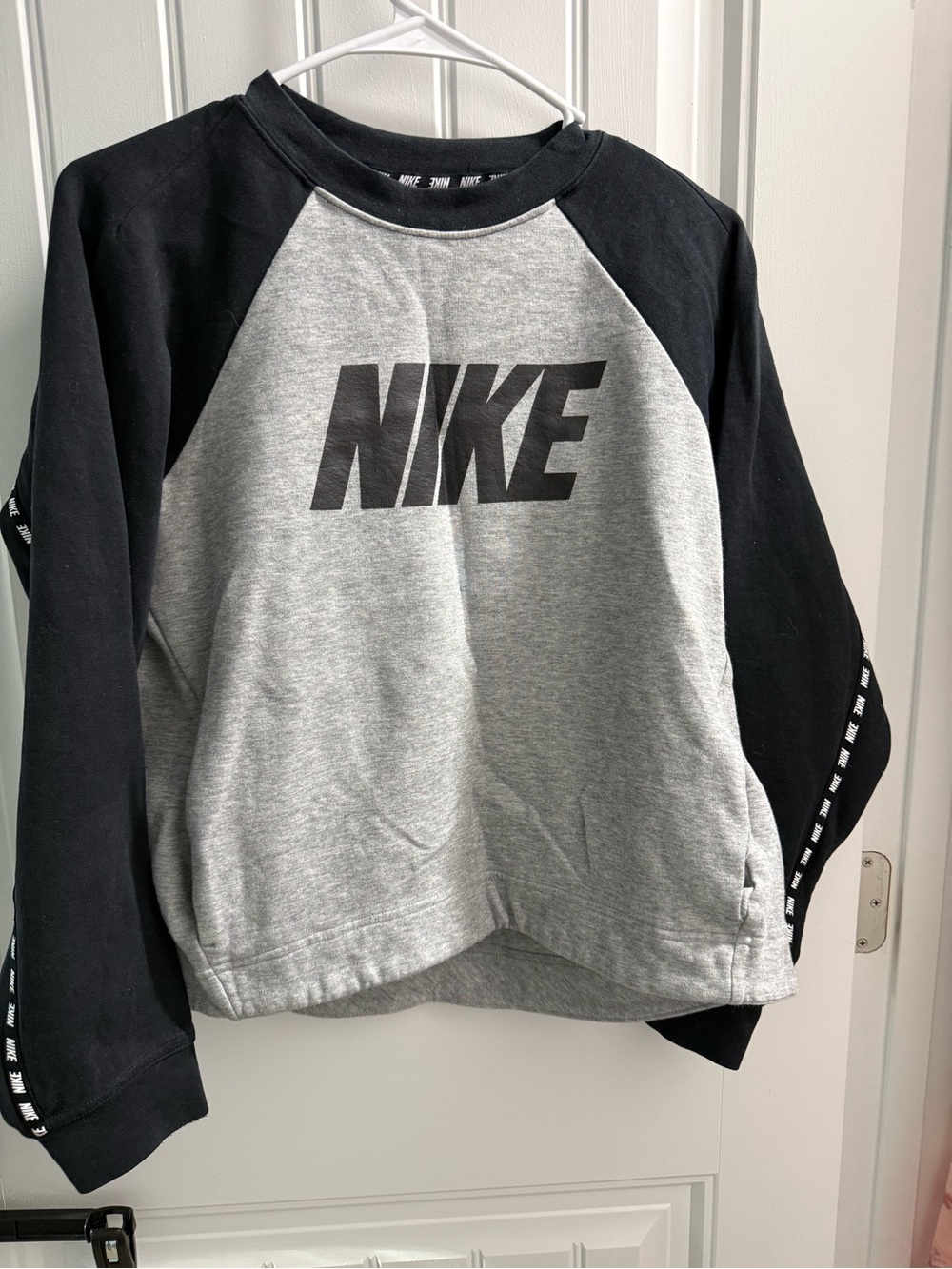 Nike Grey Crewneck with Black Raglan Sleeves
